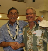 Mayor Harry Kim and Rob Parsons